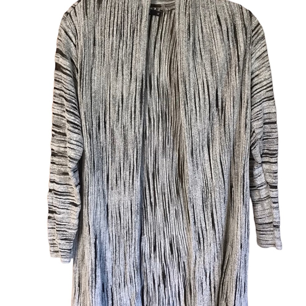 Nic+Zoe Cardigan Sweater Black & Light Grey Women’s LP